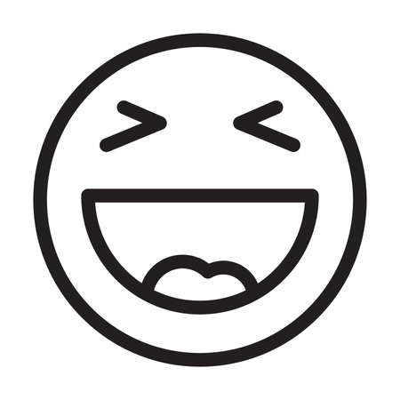 smile icon vector laugh symbol for graphic design, logo, web site, social media, mobile app, ui illustrationのイラスト素材