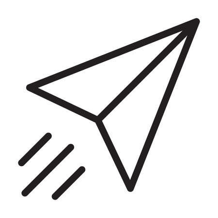 Paper plane icon vector send message for graphic design, web site, social media, mobile app, ui illustrationのイラスト素材