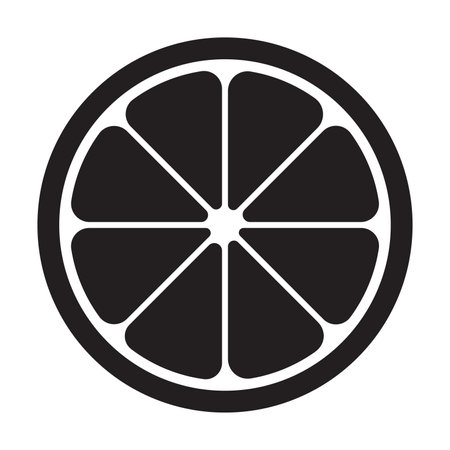 orange slice icon vector for graphic design, logo, web site, social media, mobile app, ui illustrationのイラスト素材