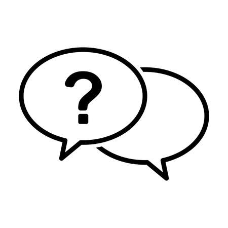 Question mark speech bubbles icon vector for graphic design, logo, web site, social media, mobile app, ui illustrationのイラスト素材