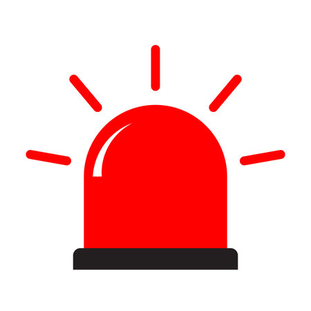 Siren icon vector emergency symbol. Ambulance sign isolated on white background for graphic design,...