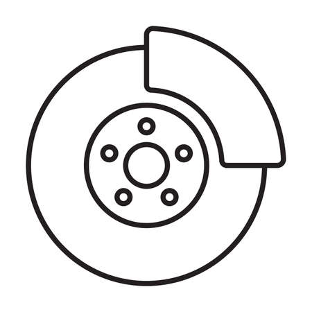 Car brake icon vector auto service, repair concept for graphic design, logo, website, social media, mobile app, UI illustrationのイラスト素材