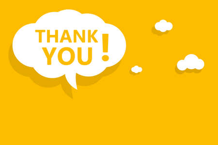 Thank you speech bubble banner vector with copy space for business, marketing, flyers, bunners, presentations and posters. illustrationのイラスト素材