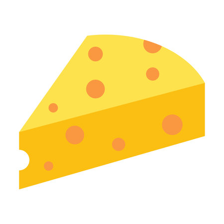 Cheese vector icon triangle block cheese yellow milk food symbol for your web design, logo, infographic, UI. illustrationのイラスト素材