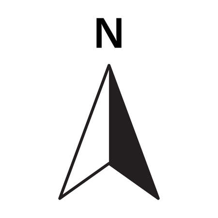Arrow compass icon vector north direction for graphic design,  web site, social media, mobile app, uiのイラスト素材