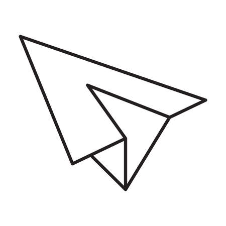 paper plane message icon vector for graphic design,  website, social media, mobile app, UI illustrationのイラスト素材