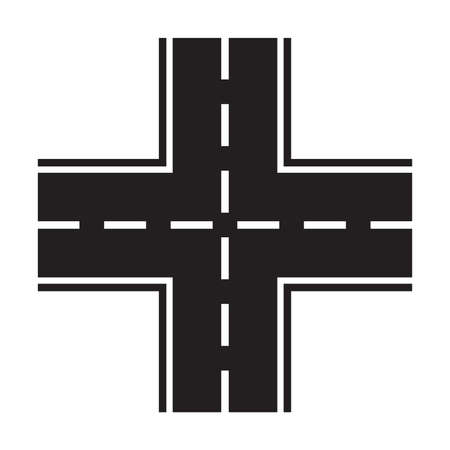 crossroads icon vector for graphic design,  website, social media, mobile app, UIのイラスト素材