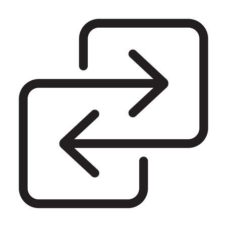 Transfer arrows icon vector exchange symbol for graphic design,  web site, social media, mobile app, ui illustrationのイラスト素材