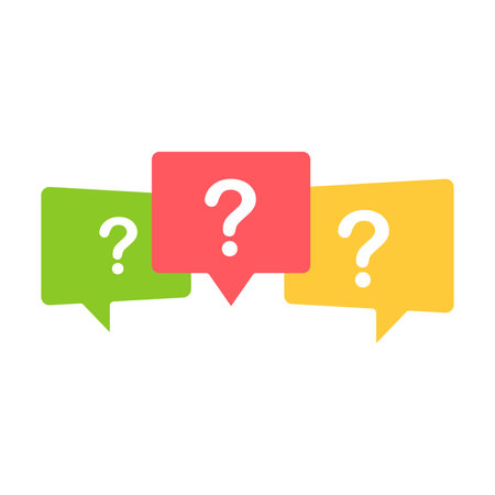 Question mark speech bubblesのイラスト素材