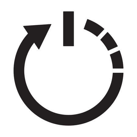 restart icon vector for graphic design,   website, social media, mobile app, UI illustrationのイラスト素材