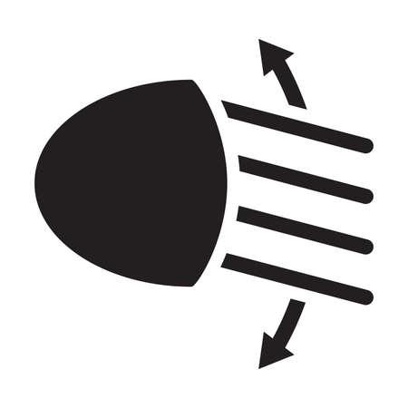 Headlight range control icon vector for graphic design,  website, social media, mobile app, UI illustrationのイラスト素材