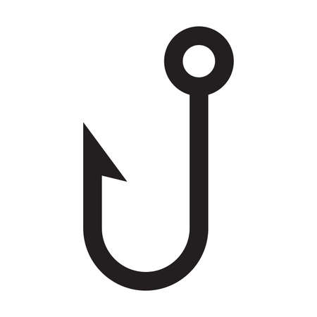 Barbed fish hook icon vectorのイラスト素材