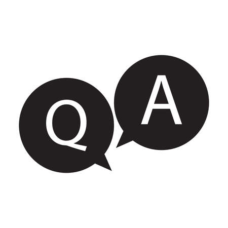 Question and Answer icon vector Q and A sign information center for your website design,  app, UI. illustration, EPS 10のイラスト素材