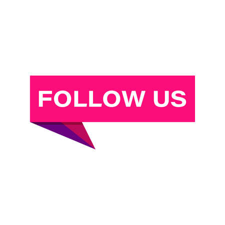Follow us button vector for graphic design, logo, web site, social media, mobile app, ui illustrationのイラスト素材
