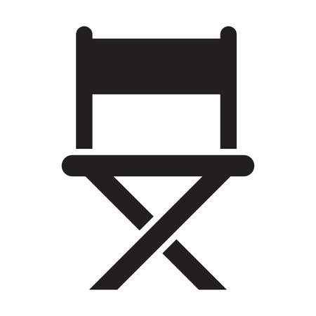 director chair icon vector camping chair sign for graphic design, website, social media, mobile app, UI illustrationのイラスト素材