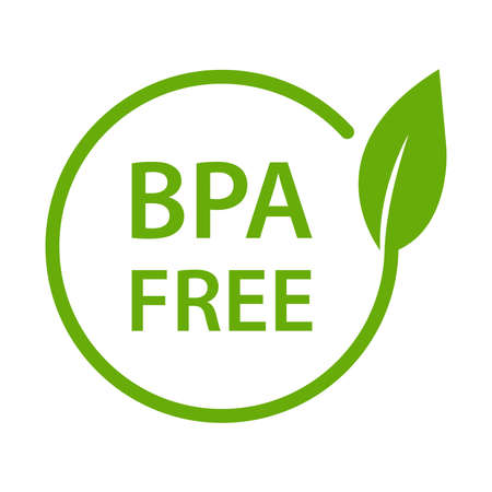 BPA FREE  bisphenol A and phthalates free icon vector non toxic plastic sign for graphic design, website, social media, mobile app, UI illustrationのイラスト素材