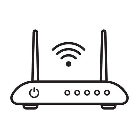 wireless router repeater icon vector for graphic design, web site, social media, mobile app, ui illustrationのイラスト素材