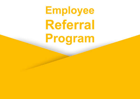 Employee referral program banner vector with copy space human resource management concept for flyers, banners, presentations and posters. illustrationのイラスト素材
