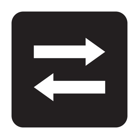 Exchange square button icon vector for graphic design, logo, website, social media, mobile app, UI illustrationのイラスト素材