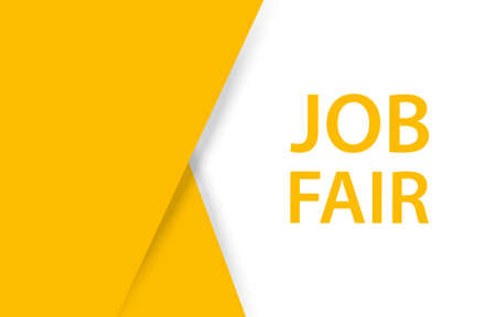 Job fair banner vector with copy space for business, marketing, flyers, banners, presentations and posters. illustrationのイラスト素材