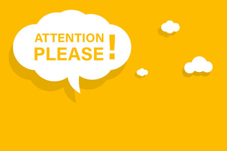 Attention pleasespeech bubble banner vector with copy space for business, marketing, flyers, banners, presentations and posters. illustrationのイラスト素材