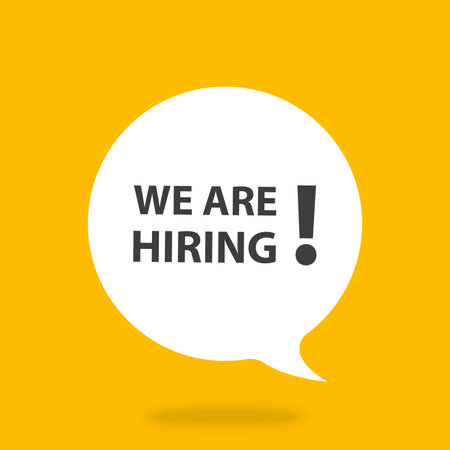 We are hiring speech bubble banner vector with copy space for business, marketing, flyers, banners, presentations, and posters. illustrationのイラスト素材