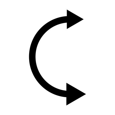 Curved line with two side arrow icon vector for graphic design, logo, website, social media, mobile app, UI illustrationのイラスト素材