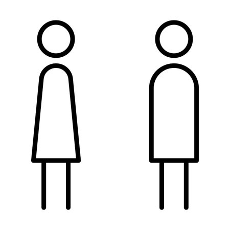 Man and woman vector icon illustration for graphic design, logo, web site, social media, mobile app, uiのイラスト素材