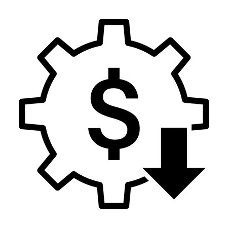 Reduce maintenance cost icon vector for graphic design, logo, website, social media, mobile app, ui illustrationのイラスト素材
