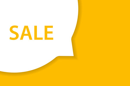 SALE speech bubble banner vector with copy space for business, marketing, flyers, bunners, presentations and posters. illustrationのイラスト素材