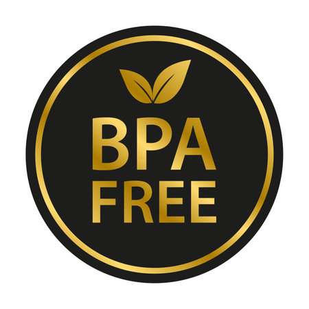 BPA FREE  bisphenol A and phthalates free icon vector non toxic plastic sign for graphic design, logo, website, social media, mobile app, UI illustrationのイラスト素材