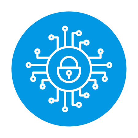Cyber security icon vector. Security logo Artificial Intelligence Keyhole symbol speed internet technology sign for graphic design, logo, website, social media, mobile app, UI illustrationのイラスト素材