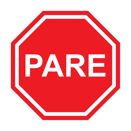 Pare traffic sign icon vector for graphic design, logo, website, social media, mobile app, UI illustrationのイラスト素材