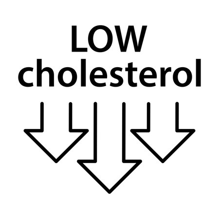 Low cholesterol icon vector heart care cardiology sign dietary low-cal food products for graphic design, logo, web site, social media, mobile app, ui illustrationのイラスト素材