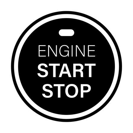Auto stop start icon vector  automatically switch off car engine sign for graphic design, logo, website, social media, mobile app, UIのイラスト素材