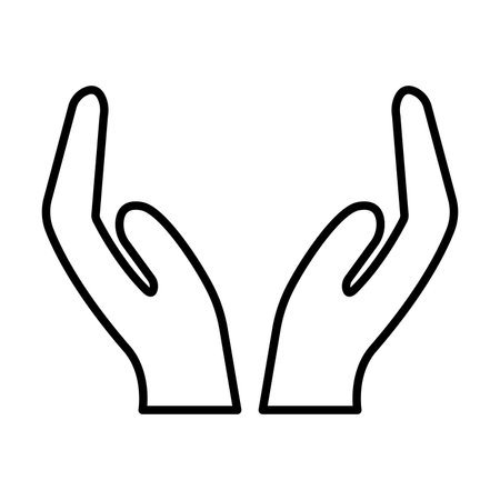 Cupped hands icon vector for graphic design, logo, website, social media, mobile app, ui illustrationのイラスト素材