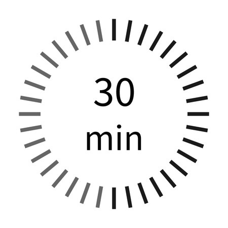 30 minutes digital timer stopwatch icon vector for graphic design, logo, website, social media, mobile app, UI illustrationのイラスト素材