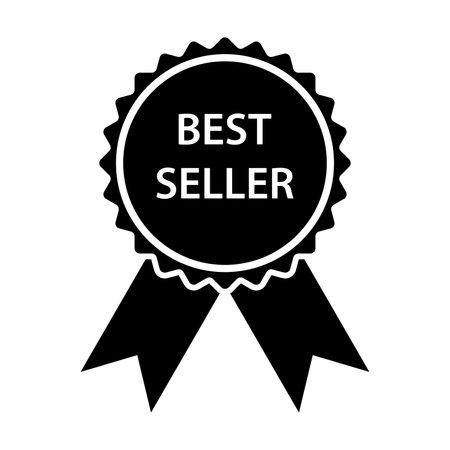 Best seller label icon vector for graphic design, logo, website, social media, mobile app, UI illustrationのイラスト素材