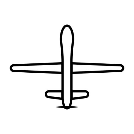 military drone icon vector aircraft for intelligence and attack for graphic design, logo, website, social media, mobile app, UI illustrationのイラスト素材