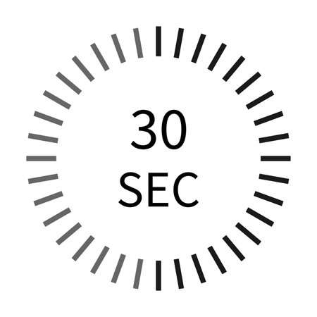 30 second digital timer stopwatch icon vector for graphic design, logo, website, social media, mobile app, UI illustrationのイラスト素材