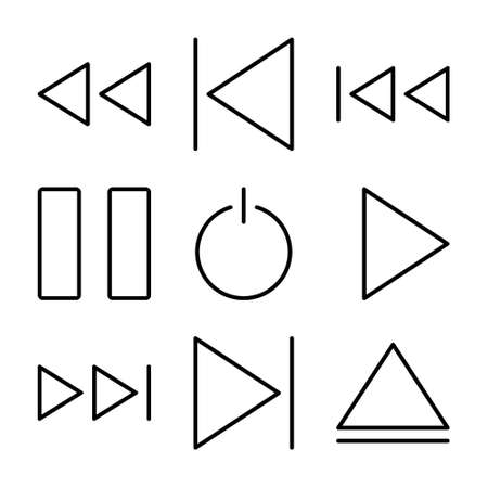9 unique line iconsの写真素材