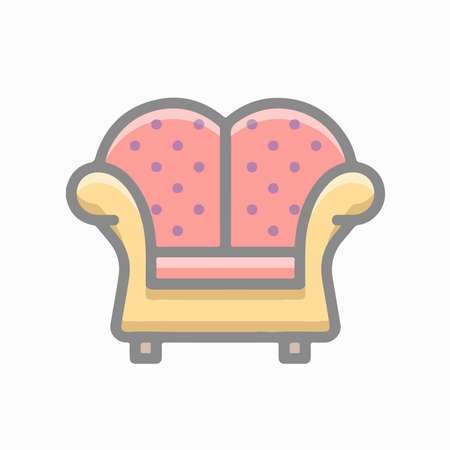 Sofa - Furniture Icon Symbol Illustration in Flat and Modern Style available for your designsの写真素材