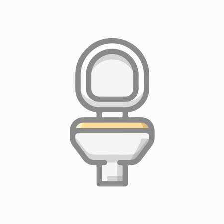 WC Icon Symbol Illustration in Flat and Modern Styleの写真素材