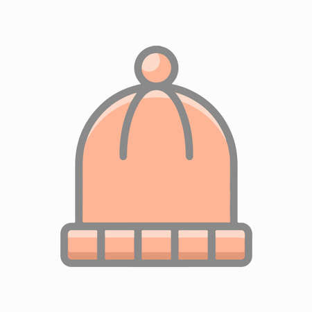 Wool Hat Icon Symbol Illustration in Flat and Modern Style available for your designsの写真素材