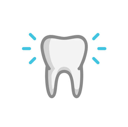 Tooth teeth Icon Symbol Illustration in Flat Design and Modern Styleの写真素材