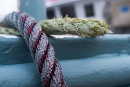 Authentic old Sailor rope knot background wallpaper