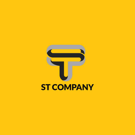 logo vector company logotype letter S and Tのイラスト素材