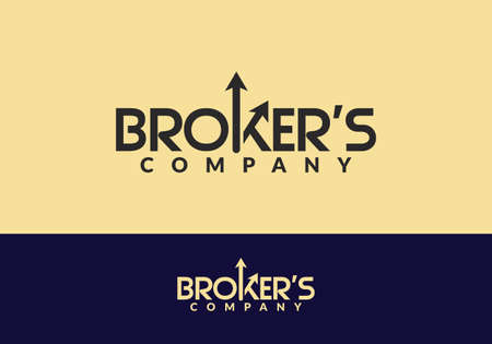 Market Charts Logo design abstract vector template. Broker's company Logotype conceptのイラスト素材