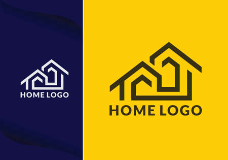 Home house logo design conceptのイラスト素材