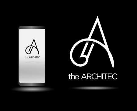 architecture agency vector logo design. Letter A icon symbol signのイラスト素材